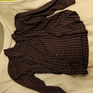 Brown Checked Grampa Flannel Grunge/Granola/Alt Style